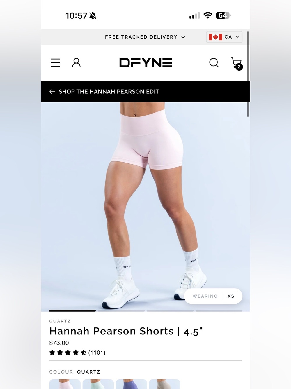 Dfyne Hannah Pearson Shorts — Quartz Pink